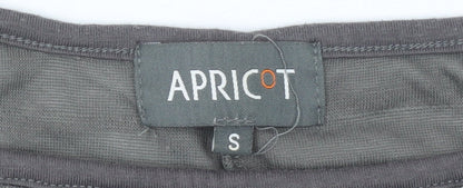 Womens UK Size S Apricot Grey Pullover Jumper