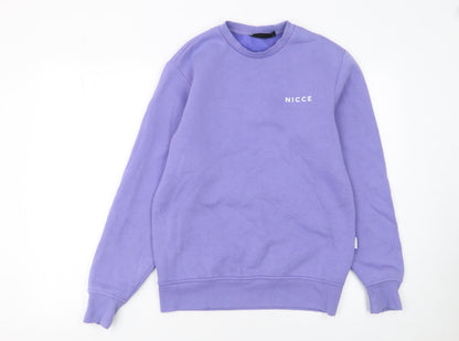Mens UK Size XS NICCE Purple Pullover Sweatshirt