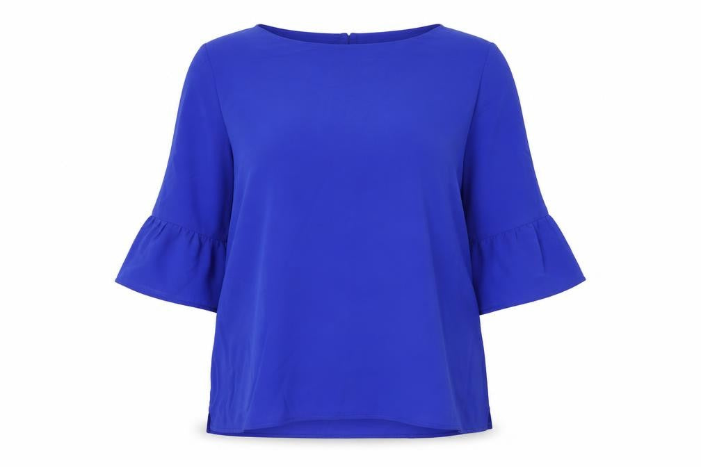 Womens UK Size 14 Smith Collection Blue Tunic Blouse