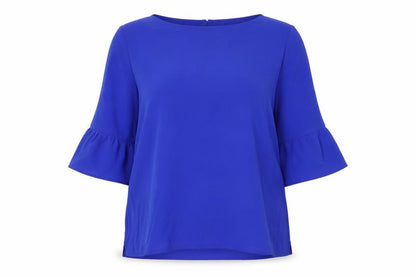 Womens UK Size 14 Smith Collection Blue Tunic Blouse