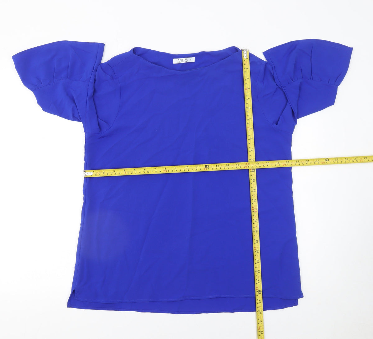 Womens UK Size 14 Smith Collection Blue Tunic Blouse