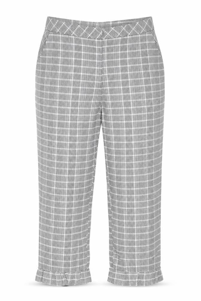 Womens UK Size 14 Topshop Regular Fit Cropped Grey Trousers