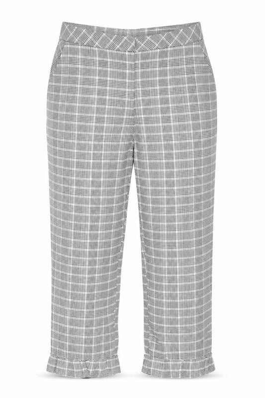 Womens UK Size 14 Topshop Regular Fit Cropped Grey Trousers