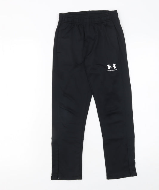 Boys UK Size S Under armour Regular Fit Jogger Black Trousers