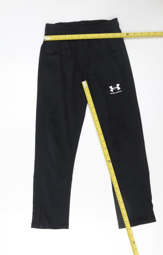Boys UK Size S Under armour Regular Fit Jogger Black Trousers