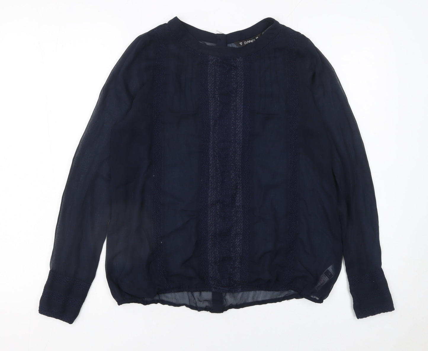 Womens UK Size 10 Dunnes Blue Basic Blouse