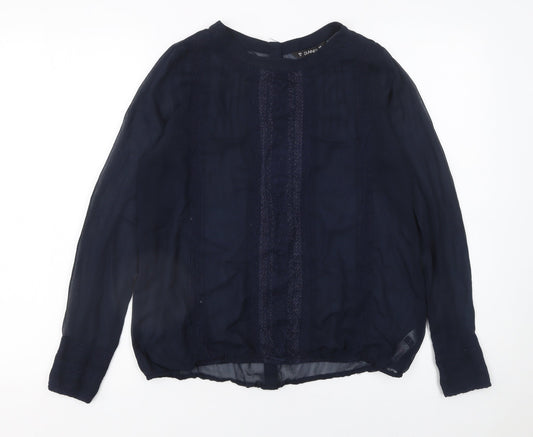 Womens UK Size 10 Dunnes Blue Basic Blouse