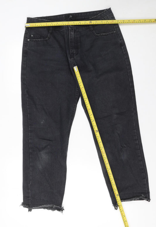 Womens UK Size 12 Missguided Regular Fit Ankle Black Jeans