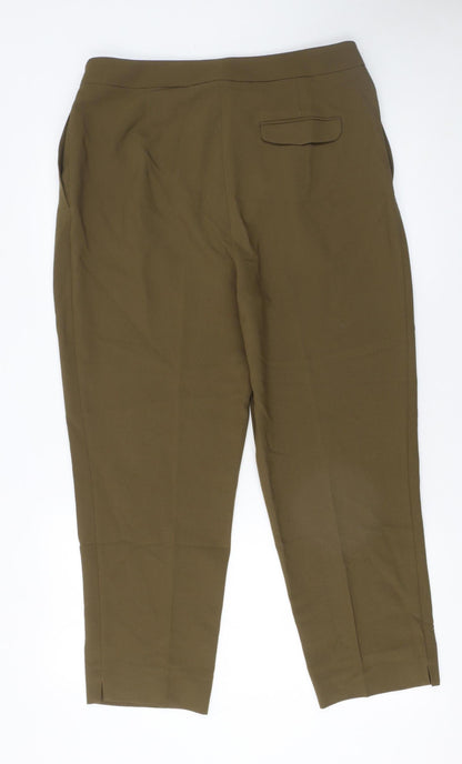 Womens UK Size 14 Topshop Regular Fit Paperbag Brown Trousers