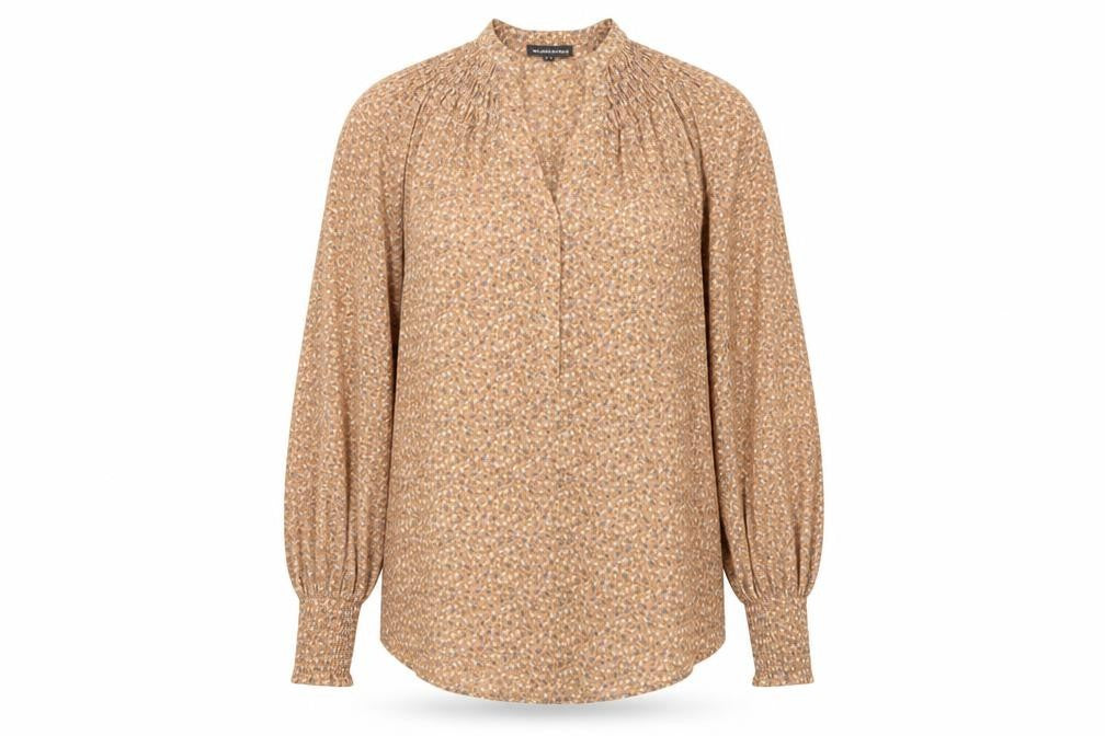 Womens UK Size 8 Warehouse Beige Tunic Blouse