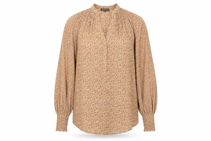 Womens UK Size 8 Warehouse Beige Tunic Blouse