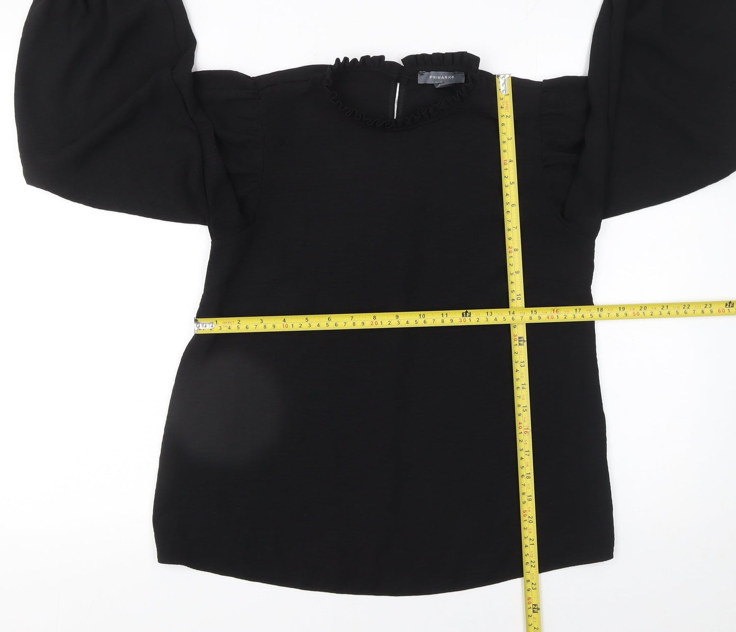 Womens UK Size 8 Primark Black Basic Blouse