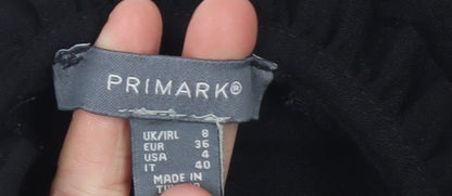 Womens UK Size 8 Primark Black Basic Blouse