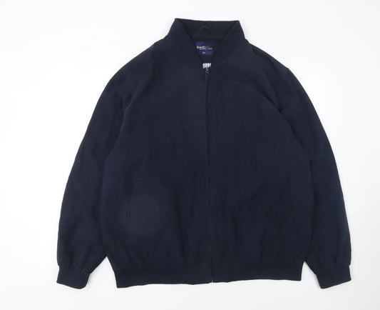 Mens UK Size XL Easy Classics Blue Bomber Jacket