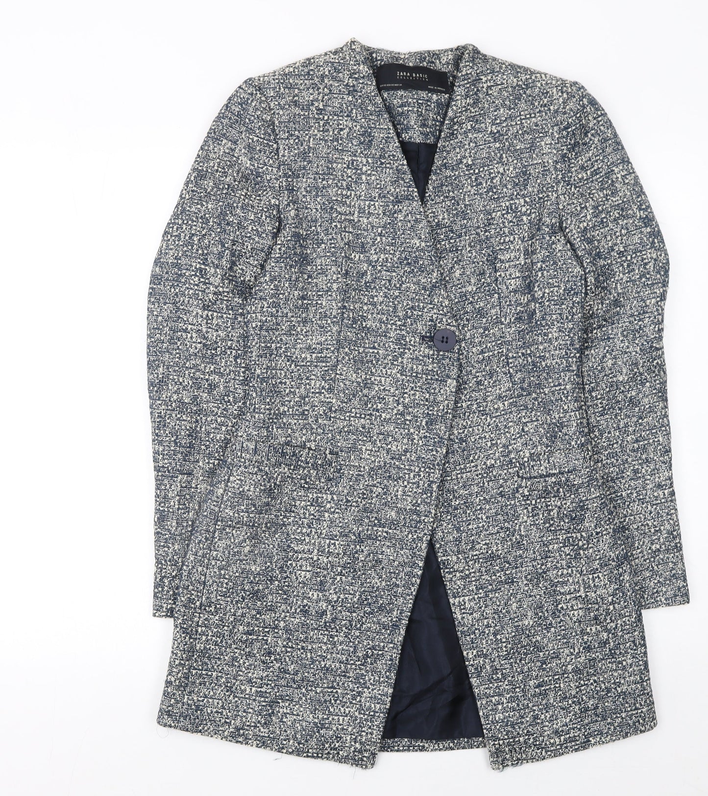 Womens UK Size XS Zara Basic Regular Grey Blazer