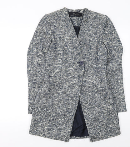 Womens UK Size XS Zara Basic Regular Grey Blazer