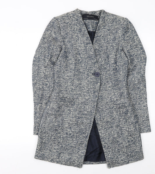 Womens UK Size XS Zara Basic Regular Grey Blazer