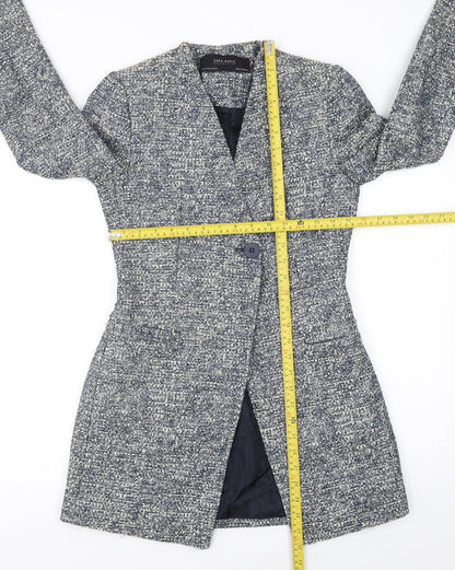 Womens UK Size XS Zara Basic Regular Grey Blazer
