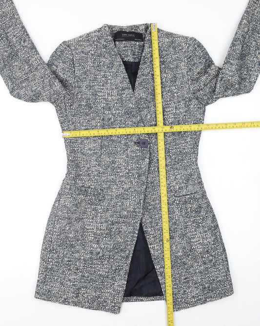 Womens UK Size XS Zara Basic Regular Grey Blazer