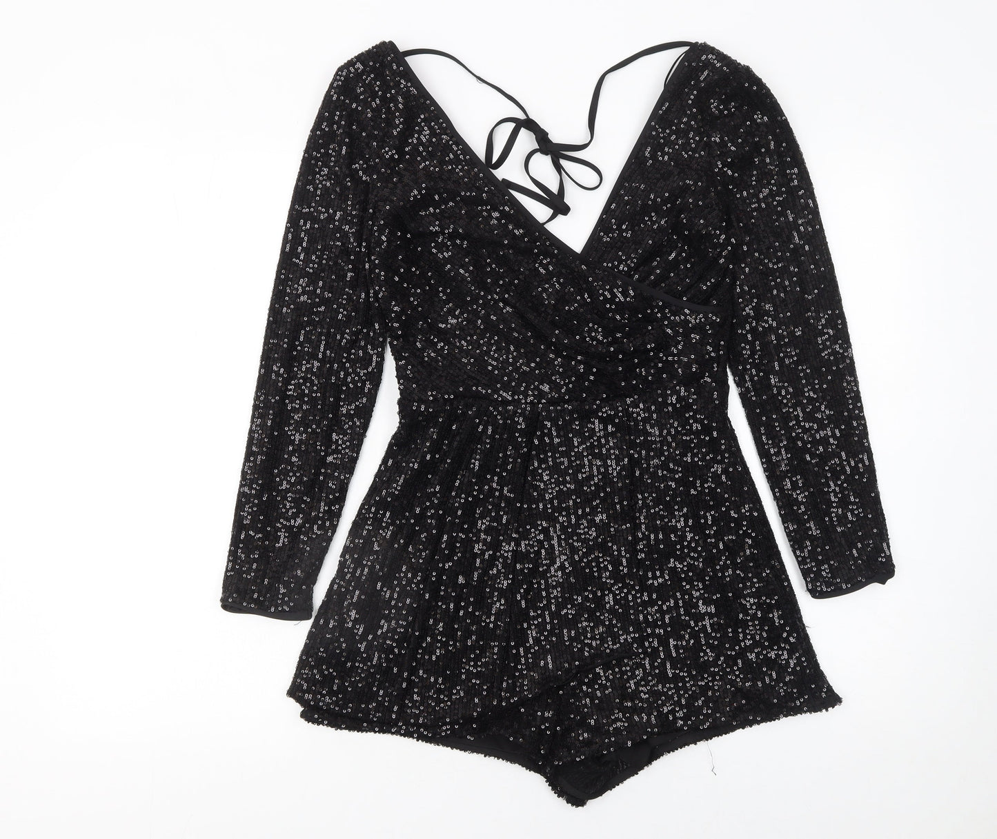 Womens UK Size 6 River Island One-Piece Black Playsuit