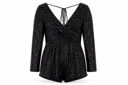 Womens UK Size 6 River Island One-Piece Black Playsuit