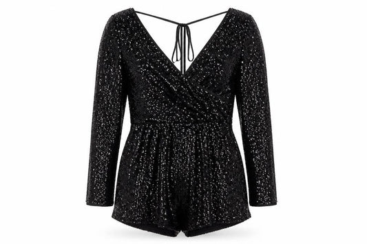 Womens UK Size 6 River Island One-Piece Black Playsuit