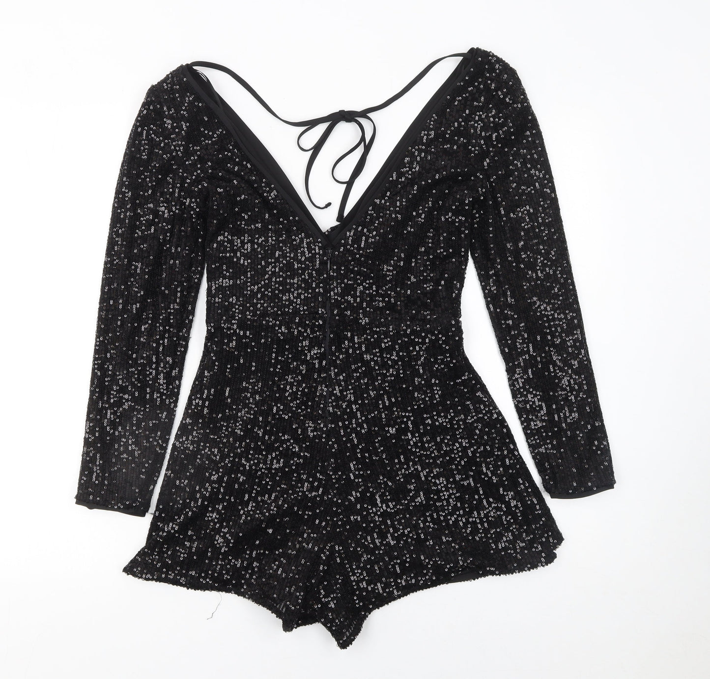 Womens UK Size 6 River Island One-Piece Black Playsuit