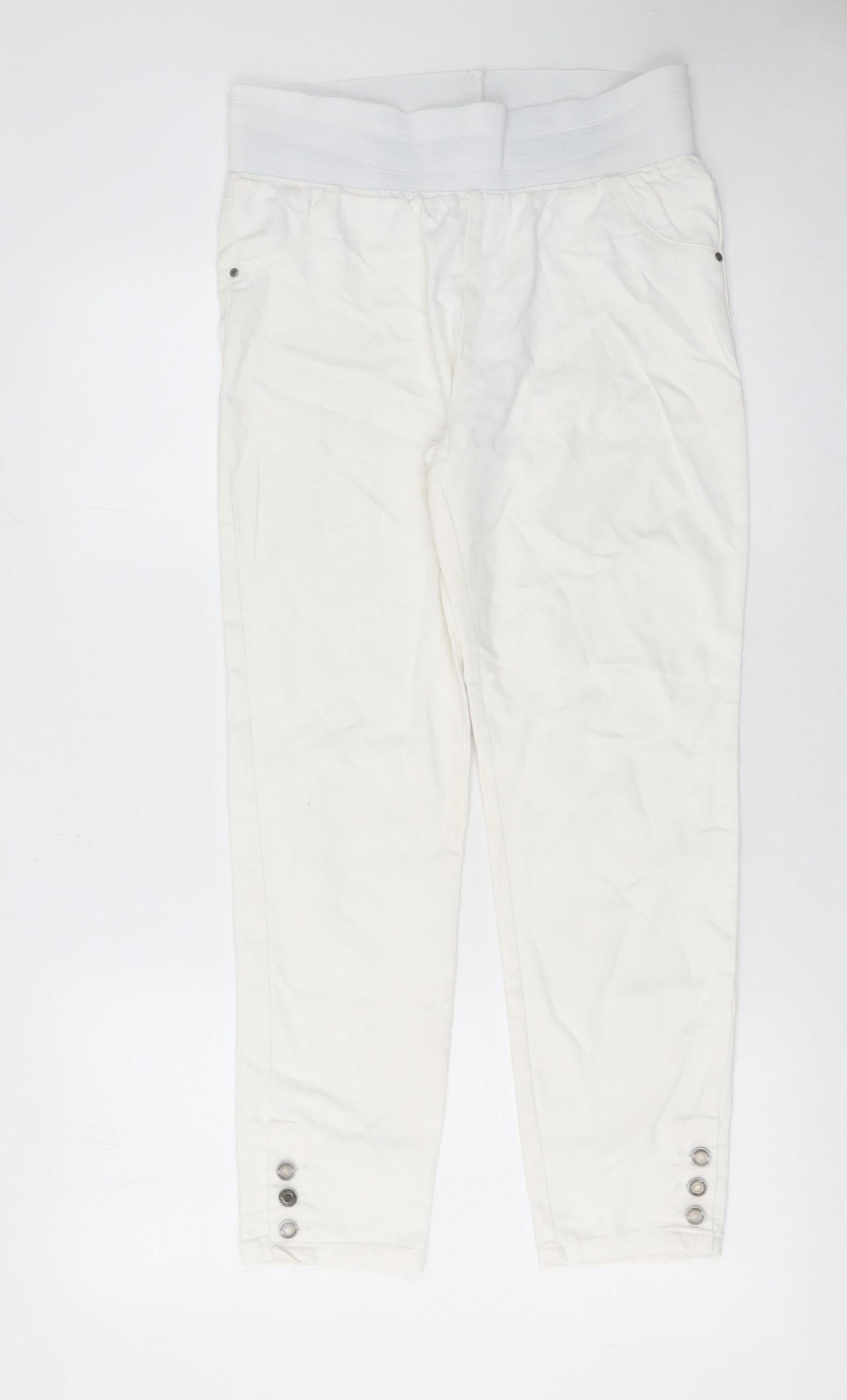 Womens UK Size S FREE/QUENT Slim Fit Jegging White Trousers