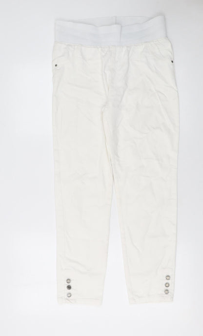 Womens UK Size S FREE/QUENT Slim Fit Jegging White Trousers