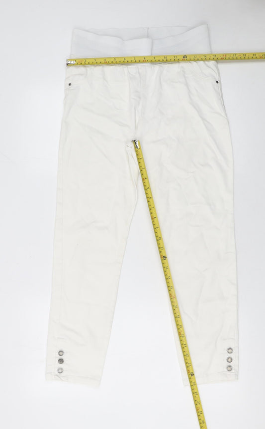 Womens UK Size S FREE/QUENT Slim Fit Jegging White Trousers