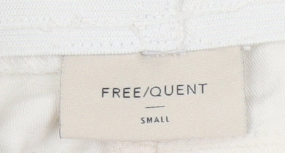 Womens UK Size S FREE/QUENT Slim Fit Jegging White Trousers