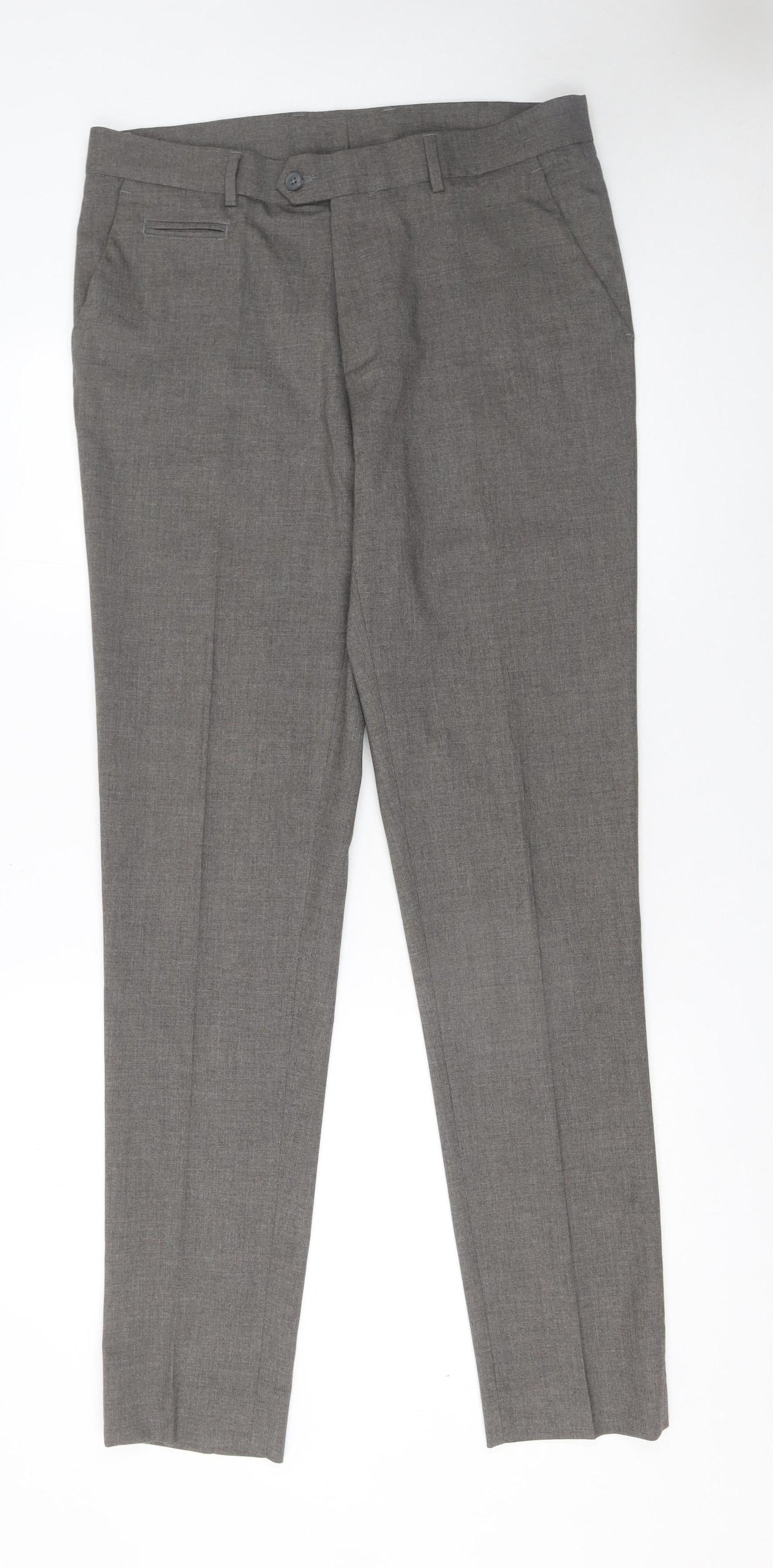 Mens UK Size 32 in ASOS Slim Fit Dress Pants Grey Trousers