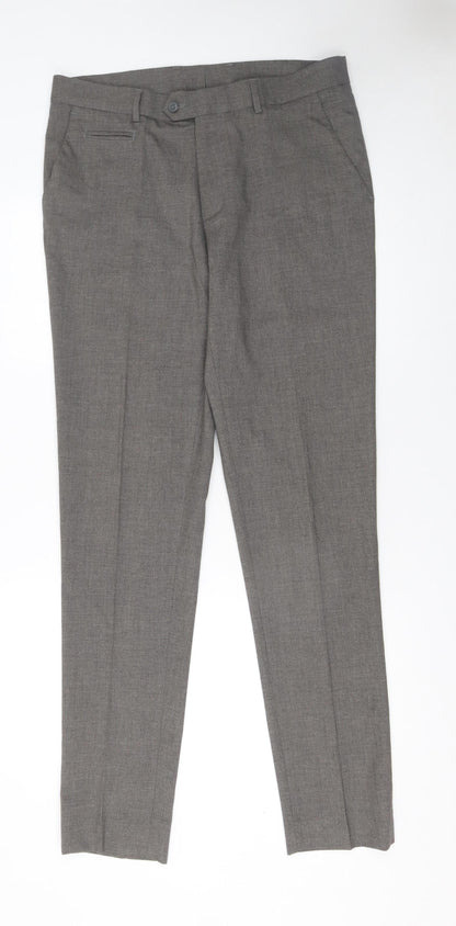 Mens UK Size 32 in ASOS Slim Fit Dress Pants Grey Trousers
