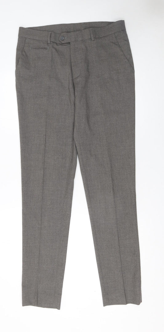 Mens UK Size 32 in ASOS Slim Fit Dress Pants Grey Trousers