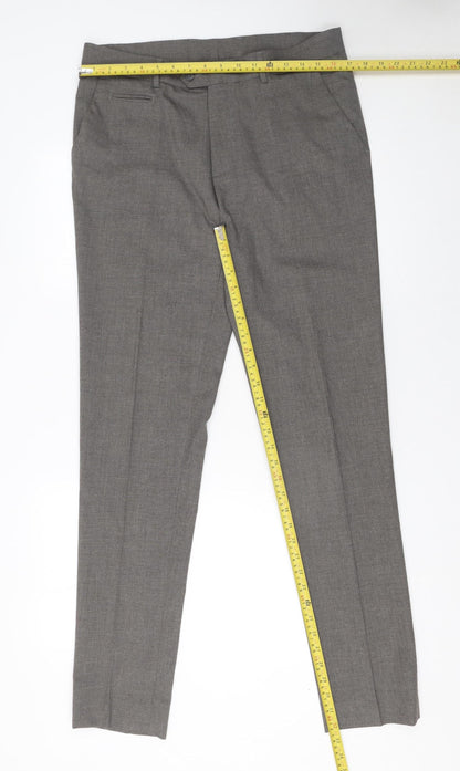 Mens UK Size 32 in ASOS Slim Fit Dress Pants Grey Trousers