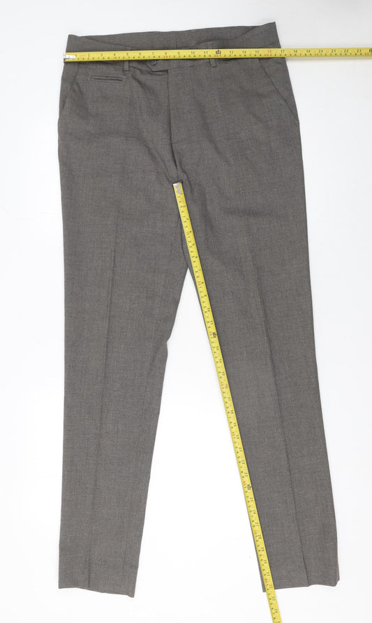 Mens UK Size 32 in ASOS Slim Fit Dress Pants Grey Trousers