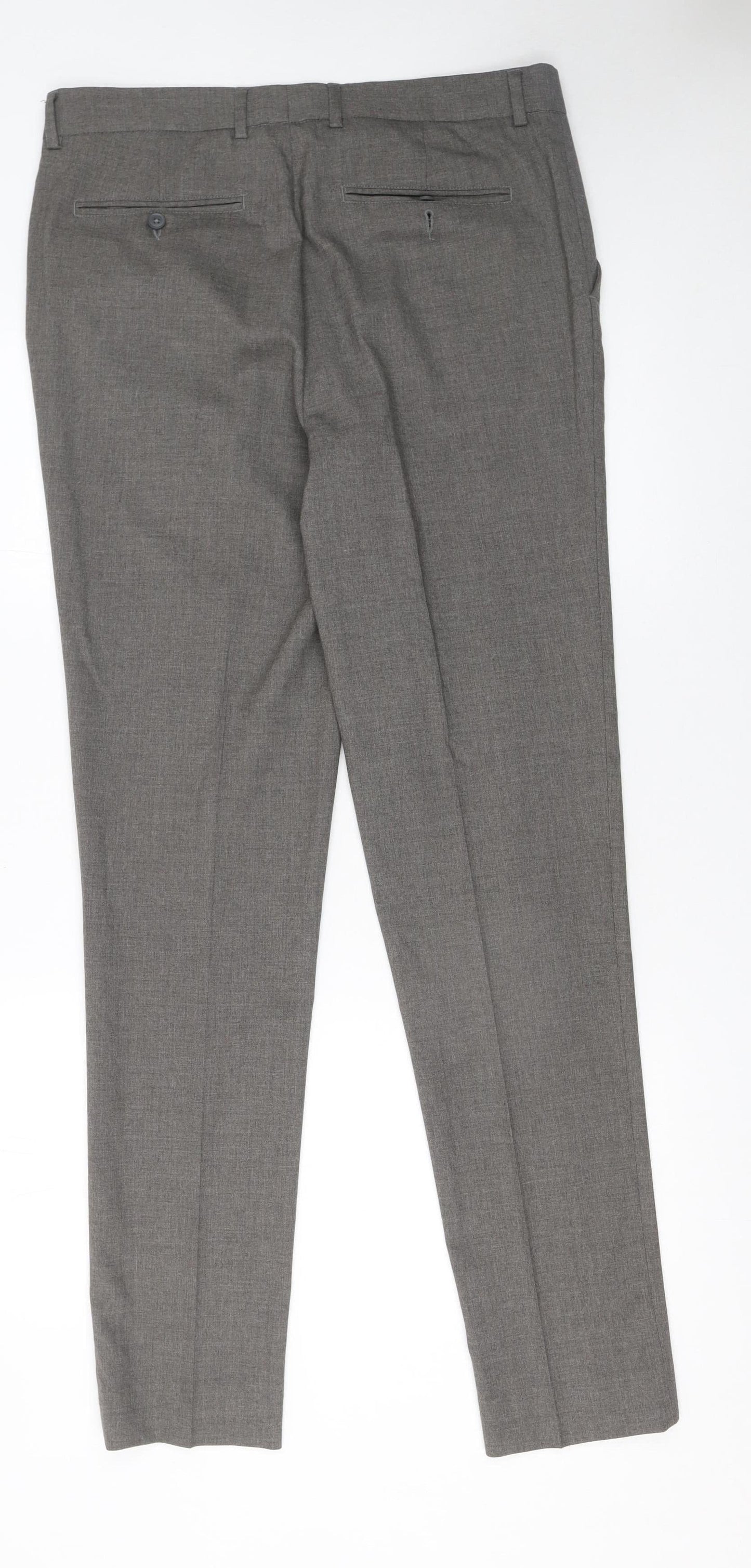Mens UK Size 32 in ASOS Slim Fit Dress Pants Grey Trousers