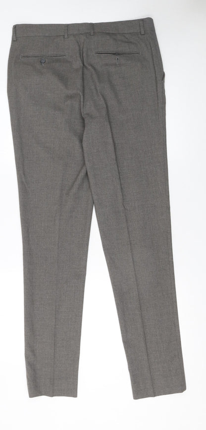 Mens UK Size 32 in ASOS Slim Fit Dress Pants Grey Trousers