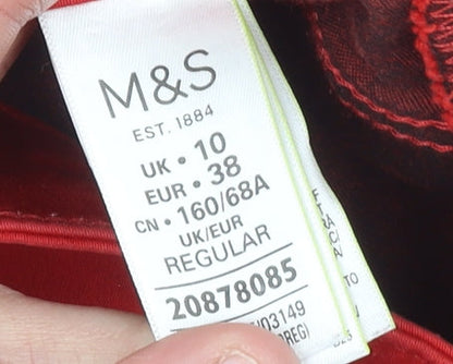 Womens UK Size 10 Marks and Spencer Slim Fit Skinny Red Jeans