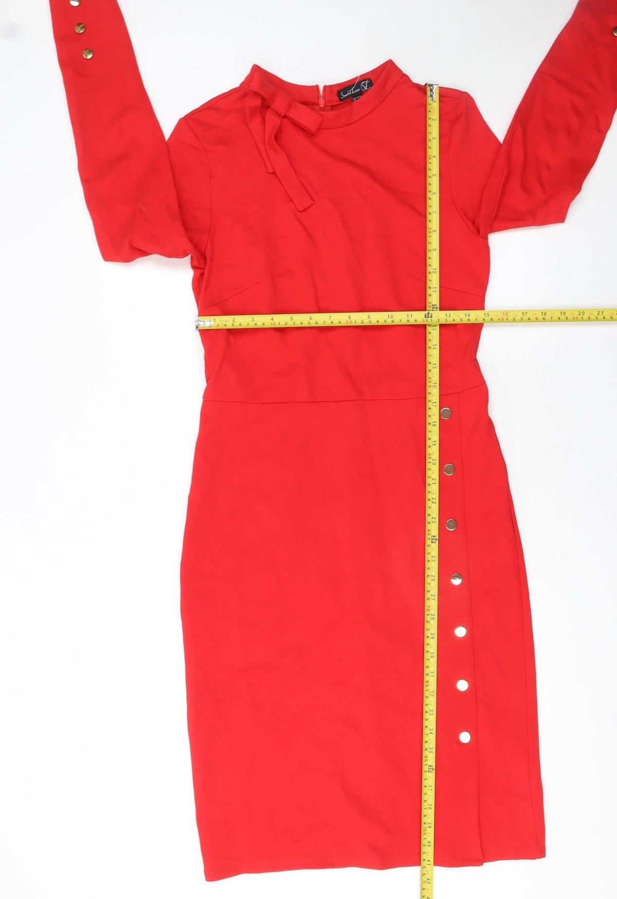 Womens UK Size 12 Smashed Lemon Sheath Dress