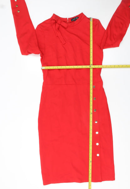 Womens UK Size 12 Smashed Lemon Sheath Dress