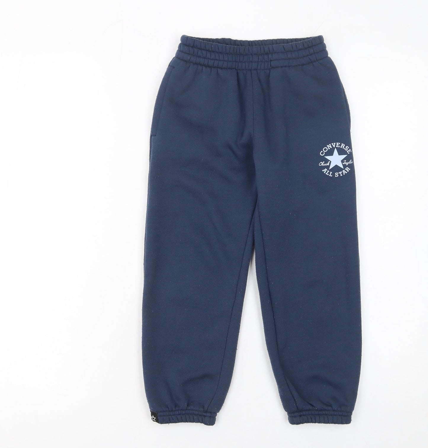 Boys UK Size 5-6 Years Converse Regular Fit Jogger Blue Trousers