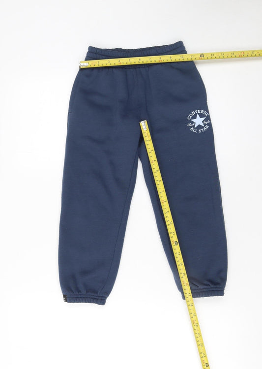 Boys UK Size 5-6 Years Converse Regular Fit Jogger Blue Trousers