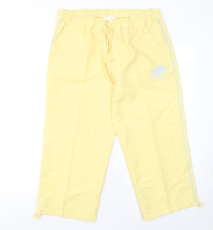 Womens UK Size M Mystify Relaxed Fit Jogger Yellow Trousers