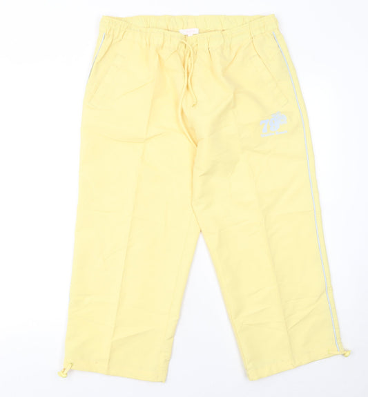 Womens UK Size M Mystify Relaxed Fit Jogger Yellow Trousers