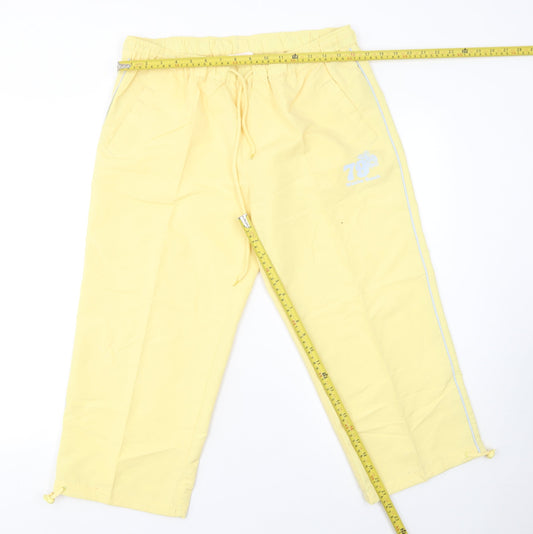 Womens UK Size M Mystify Relaxed Fit Jogger Yellow Trousers