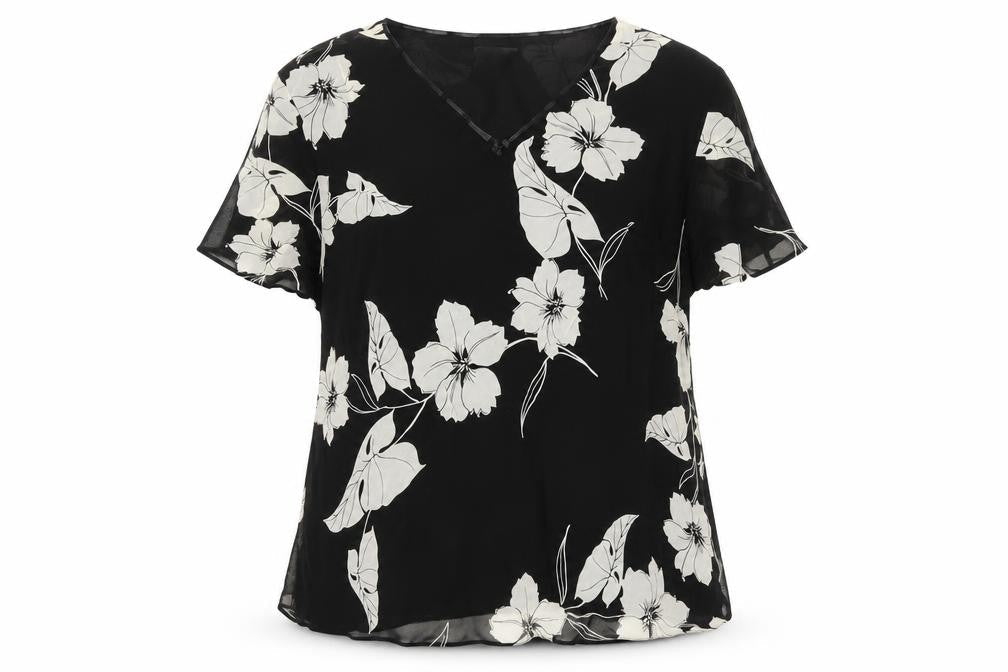 Womens UK Size 18 Berkertex Black Tunic Blouse