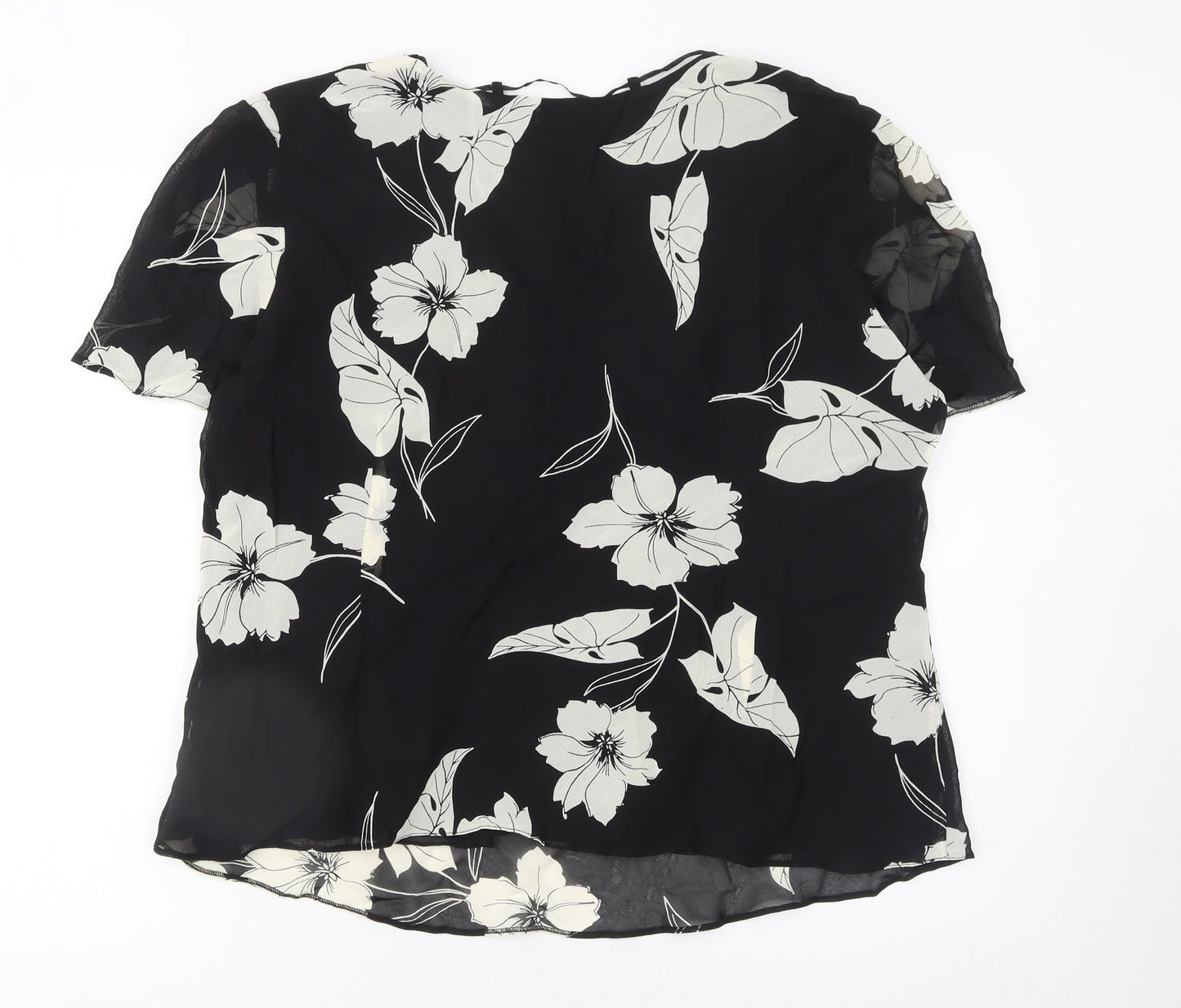 Womens UK Size 18 Berkertex Black Tunic Blouse