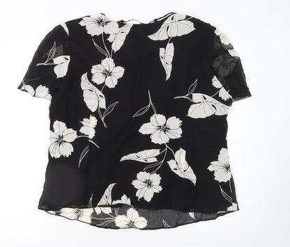 Womens UK Size 18 Berkertex Black Tunic Blouse