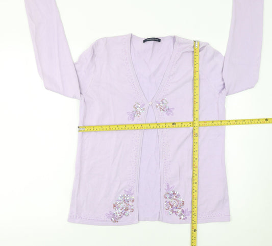 Womens UK Size S Windsmoor Purple Cardigan Jumper